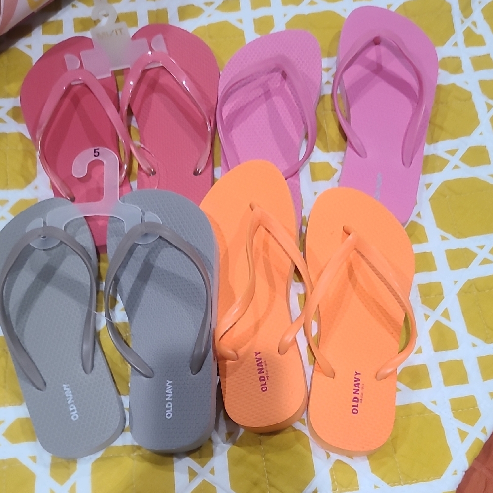 Old Navy Women's Sandals - Pink, Orange, Gray, and Mixit Dubarry.